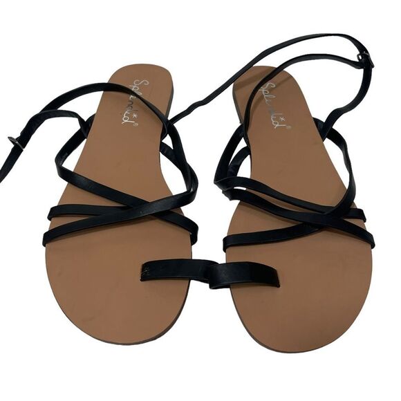 NWT Splendid Black Strappy Sandal - Picture 1 of 4